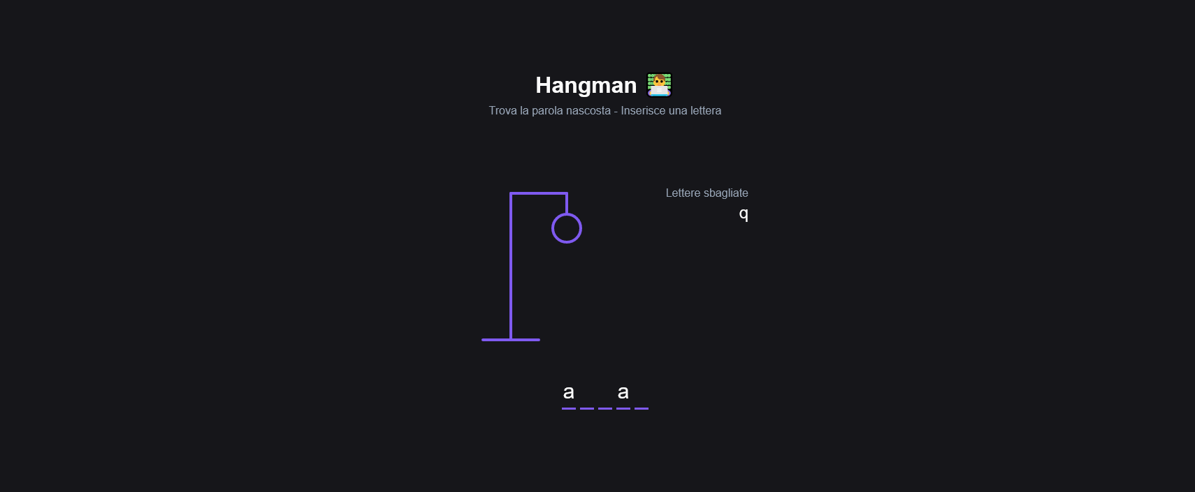 Hangman screen